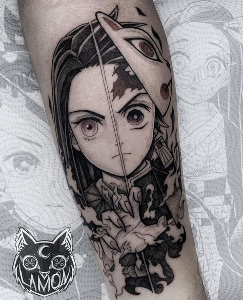 Anime Tattoo Ideas Demon Slayer, Demon Slayer Tattoo Ideas Nezuko, Tanjiro And Nezuko Tattoo, Tattoo Ideas Demon Slayer, Tanjiro Tattoo Design, Demon Slayer Nezuko Tattoo, Tattoo Ideas Demon, Nezuko Tattoo Design, Kimetsu No Yaiba Tattoo