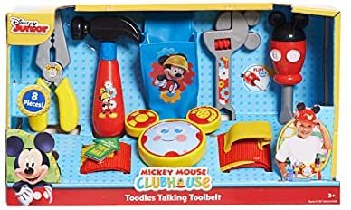 AmazonSmile: Disney Mickey Toodles Talk'n Toolbelt and Kids Play Tool Accessories for Contruction and Building Role Play and Dress Up, by Just Play : Toys & Games Minnie Mouse Games, Minnie Mouse Toys, Disney Mickey Mouse Clubhouse, Mickey Silhouette, Talking Toys, Minnie Mouse Bow, Mickey Birthday, Minnie Birthday, Mickey Mouse Party