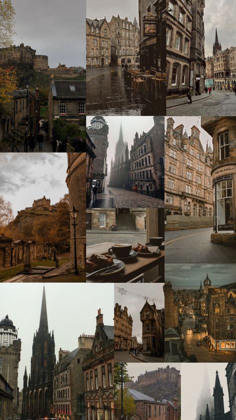 Edinburgh Aesthetic Wallpaper, Edinburgh Aesthetic, Dark Academia Wallpaper, Academia Wallpaper, Library Displays, Autumn Aesthetic, Aesthetic Collage, Dark Academia, Dream Vacations