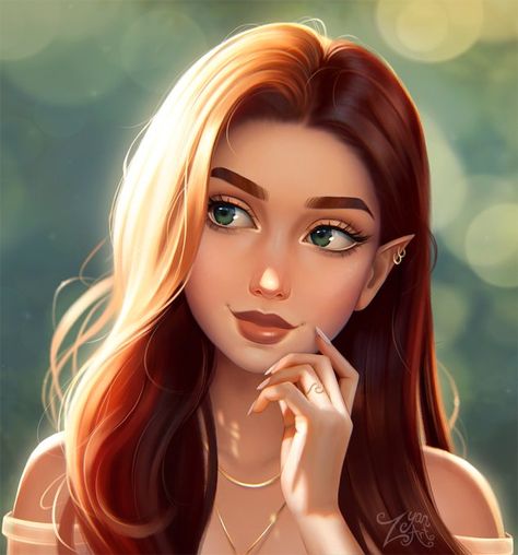 (1) Zyan Art (@Zyan_Art) / Twitter Stylized Portraits, Daughter Of The King, Female Elf, Female Drawing, Epic Story, Daughters Of The King, Amazing Drawings, Sea Monsters, Going On Holiday