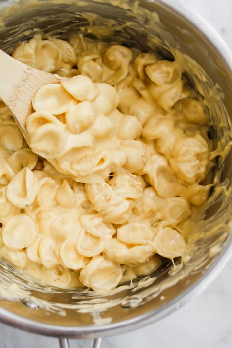 This Stovetop Mac and Cheese recipe is loaded with large orecchiette pasta, filled with pockets of gooey cheese and ultra creamy! You’ll never make boxed mac and cheese after this! It’s the BEST Stovetop Mac and Cheese! #homemademacandcheese #creamymacandcheese #extracheesymacandcheese Best Stovetop Mac And Cheese, Stovetop Mac And Cheese Recipe, Orecchiette Pasta Recipes, Creamy Mac And Cheese Recipe, Cheesy Mac And Cheese, Boxed Mac And Cheese, Stovetop Mac And Cheese, Creamy Mac And Cheese, Mac And Cheese Recipe