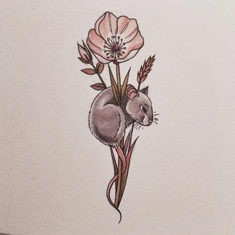 Rodent Tattoo, Mouse Tattoo, Rat Tattoo, Tier Tattoo, Tarot Tattoo, Mouse Tattoos, Field Mouse, Poppies Tattoo, Google Google