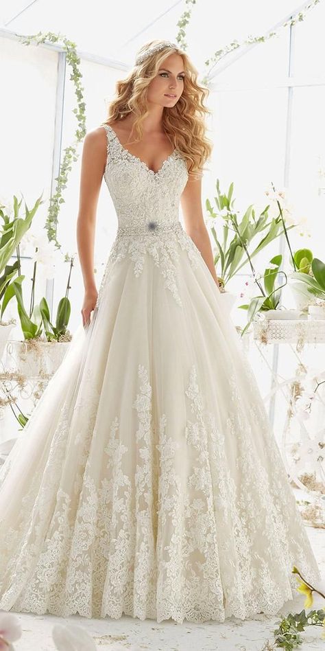 Mori Lee Wedding Dress, Wedding Dresses Lace Ballgown, Cute Wedding Dress, V Neck Wedding Dress, Mori Lee, Wedding Dresses Strapless, A Wedding Dress, Princess Wedding Dresses, Best Wedding Dresses