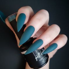 Info Luxa Gel Color. Soak off, durable and long lasting gel polish. For directions click here 15mL / 0.5 fl ozProfessional use only. November Stiletto Nails, Teal And Copper Nails, Teal Stiletto Nails, Copper Nails, Orange Nail Designs, Polished Nails, Teal Nails, Witchy Nails, Makeup Nails Art