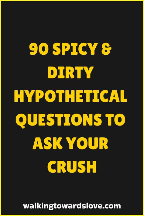 Explore these thought-provoking hypothetical questions to spark intriguing conversations with your crush. From spicy scenarios to playful what-ifs, these questions will help you get to know each other on a deeper level. Embrace the opportunity to connect and share your perspectives, dreams, and quirks through these engaging prompts. Get ready for some fun and stimulating discussions that will strengthen your bond and add excitement to your interactions. What To Ask Your Crush, Questions To Ask Your Crush, Hypothetical Questions, Find A Husband, Rebuilding Trust, Wildest Fantasy, Cheating Husband, I Have A Secret, Relationship Questions