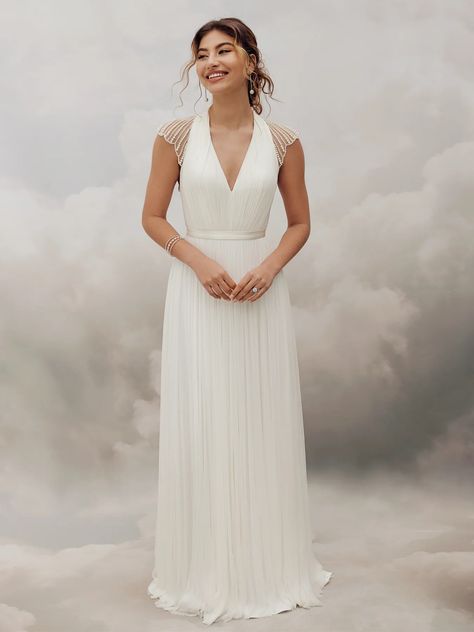 Catherine Deane Wedding Dresses | One Fab Day Hourglass Wedding Dress, Catherine Deane Wedding Dress, Boho Bridal Dress, Halter Wedding, Catherine Deane, Silk Tulle, Luxury Silk, Bridal Designs, Bridal Looks