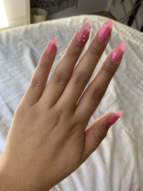 Jelly Acrylics, Almond Jelly Nails, Almond Jelly, Nails Jelly, Spring Acrylic Nails, Makeup Hacks Beauty Secrets, Vibrant Nails, Almond Acrylic Nails, Almond Nail