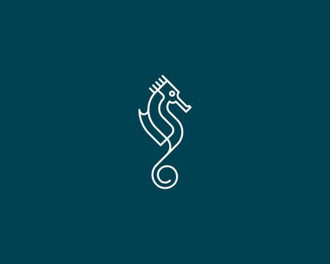 Logopond - Logo, Brand & Identity Inspiration Jewellery Motifs, Seahorse Logo, Minimal Logos Inspiration, Equestrian Logo, Sea Logo, Flat Color Palette, Horse Brand, Symbolic Art, Identity Inspiration