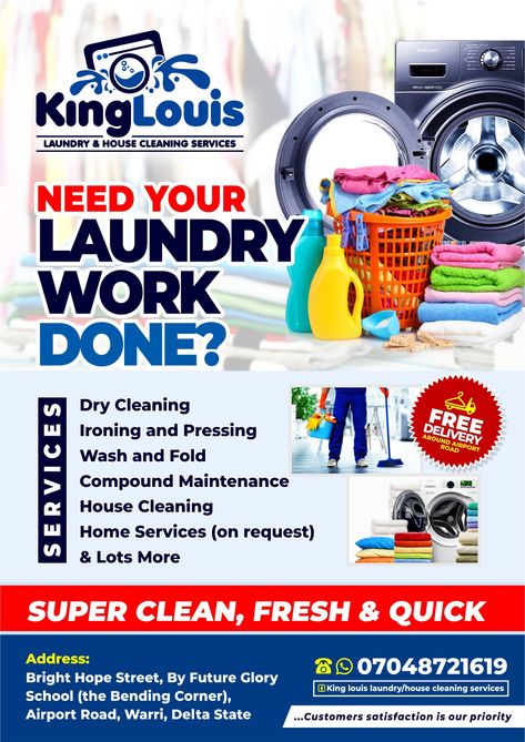 Laundry Services Flyer Design, Laundry Poster Design, Laundry Flyer Design, Laundry Service Business, Certificate Layout, Laundry Business, Laundry Shop, Laundry Design, Design Edit