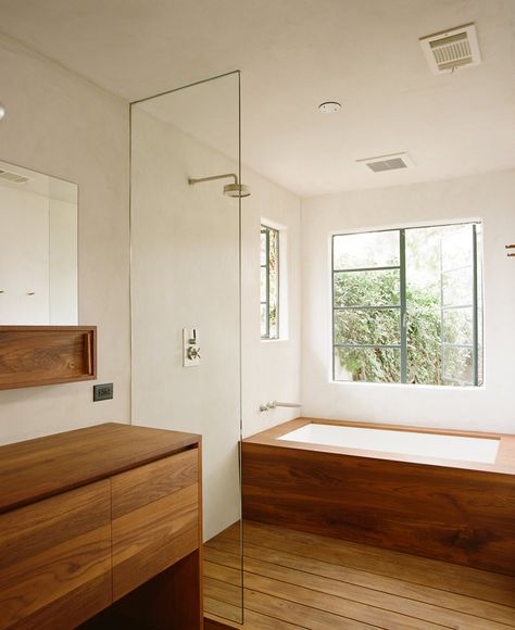 Japanese Bathroom, Modern Spa, Spa Like Bathroom, Wooden Bathroom, Wooden Floors, 아파트 인테리어, Bathroom Spa, Wood Bathroom, Bathroom Renos