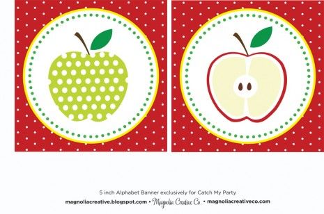 free school printables: apple decor for banner accents Apple Banner, Free Back To School Printables, Apple Printable, Free School Printables, Back To School Printables, Apple Classroom, Epiphany Crafts, Apple Decor, Jewish Crafts