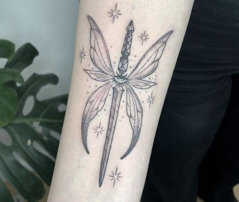 Faerie Tattoo, Back Of Forearm Tattoo, Fairy Wing Tattoos, Hippie Tattoo, Petite Tattoos, Dagger Tattoo, Stylist Tattoos, Tattoo Design Book, Jewelry Tattoo