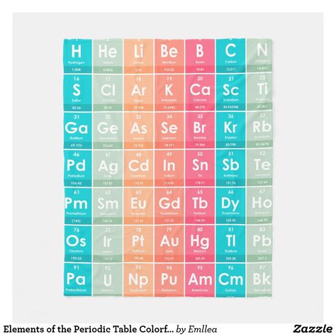 30 Elements Of Periodic Table, First 30 Elements Of Periodic Table, Elements Of Periodic Table, Periodic Table Of The Elements, The Periodic Table, Color Personality, Bedding Ideas, Study Material, Edge Stitch