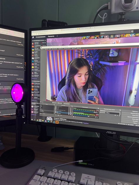 Twitch Streamer Aesthetic, Twitch Aesthetics, Streamer Aesthetic, Small Room Setup, Twitch Streaming Setup, Vision Board Party, Streamer Dr, Streaming Setup, Office Games