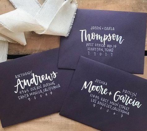 Koozie Sayings, Hand Lettering Envelopes, Envelope Addressing, Creative Wedding Invitations, Envelope Lettering, Calligraphy Envelope, Invitation Calligraphy, Calligraphy Wedding Invitation, Wedding Invitation Envelopes