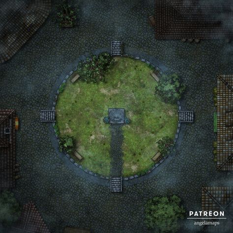 This dark run down town square is part of my free Decent into Avernus map pack, free on AngelaMaps.com #battlemap #encountermap #fantasymap #worldbuilding #dnd #dndmaps #pathfinder #fantasyrpg #roll20 #fantasygrounds #angelamaps #inkarnate #foundryvtt dndhomebrew #dungeonsanddragons #dungeonmaster #patreon #dungeonsanddragonsart #dmsguild #tabletoprpg #ttrpg Town Square Battle Map Dnd, Town Square Map Dnd, Town Square Battlemap, City Square Battlemap, Town Battlemap, 5e Maps, Grim Hollow, Elf City, Map Ideas