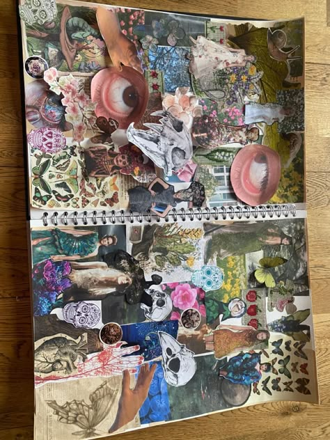 Natural Form Art, Textiles Sketchbook, Sketchbook Layout, Art Alevel, A Level Art Sketchbook, Gcse Art Sketchbook, Layered Art, A Level, Art Journal Therapy