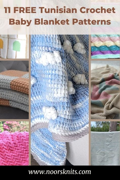 Do you want to know how to Tunisian crochet a blanket? Check out these 11 beautiful Tunisian free crochet baby blanket patterns! Baby Blankets To Crochet, Free Tunisian Crochet Patterns, Blankets To Crochet, Free Crochet Baby Blanket Patterns, Tunisian Baby Blanket, Tunisian Crochet Baby Blanket, Tunisian Crochet Free, Tunisian Stitches, Crochet Baby Blanket Patterns