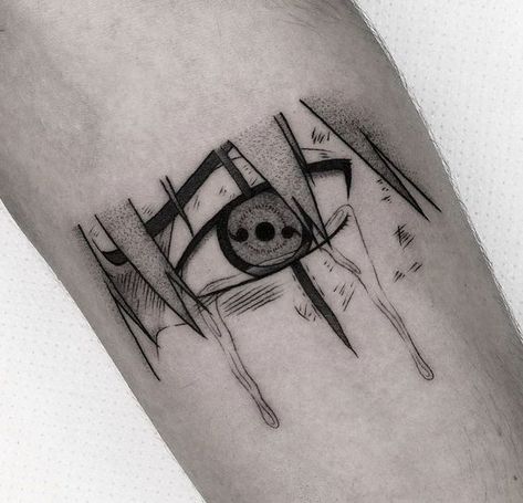 Naruto Kakashi Tattoo, Kakashi Eye Tattoo, Tattoo Ideas For Men Anime, Kakashi Anbu Tattoo, Anime Tattoo Ideas For Men, Naruto Simple Tattoo, Tatuajes Astetics, Kakashi Hatake Tattoo, Itachi Tattoo Ideas