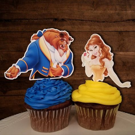 Belle Party Ideas, Belle Birthday Cake, Beauty And The Beast Cupcakes, Beauty And The Beast Cake Birthdays, Engagement Cupcakes, Belle Birthday Party, Beauty And Beast Birthday, Suprise Birthday, Beauty And Beast Wedding