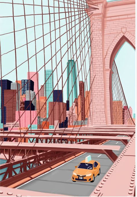 Creative Wall Art, Picture Design, Diamond Art, Brooklyn Bridge, Painting Kits, Cartoon Styles, Diamond Painting, Brooklyn, Cityscape