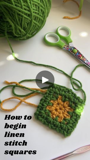 Jean Crochet, Alexandre Desplat, Blanket Squares, Crochet Edgings, Temperature Blanket, Beginner Crochet Tutorial, Linen Stitch, Crochet Tips, Crochet Stitches Video