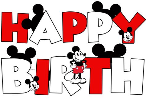 Printable Mickey Mouse, Happy Birthday Mickey Mouse, Arte Do Mickey Mouse, Paw Patrol Decorations, Mickey Mouse Themed Birthday Party, Birthday Mickey Mouse, Mickey Mouse First Birthday, Mickey Mouse Images, Mouse Pictures