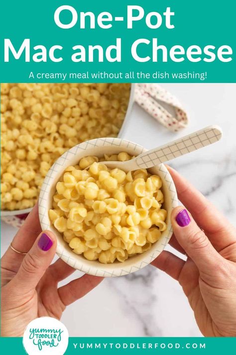 One-Pot Mac and Cheese Baby Mac And Cheese Recipe, Mac And Cheese For Baby, Toddler Mac And Cheese, One Pot Mac And Cheese Recipe, Pasta Recipes For Babies, One Pot Mac And Cheese, Wife Cooking, One Pot Mac, Healthy Mac And Cheese