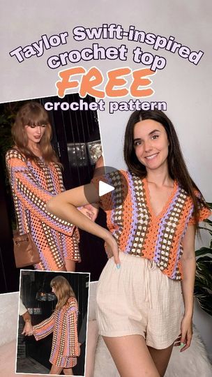 1.2K reactions · 16 shares | Comment "TAYLOR" to get your FREE crochet pattern! 🍑✨

Hey Swifties! 💜🎶 The TAYLOR Crochet Top Pattern is here (inspired by the beautiful crocheted dress Taylor Swift wore recently)! 

The TAYLOR Crochet Top Pattern is quick and easy to make, even faster than the dress! This stunning top features a flattering V-neckline (front and back). It also ensures the peach part is always centered, so the color sequence looks amazing. 🍑💜

Why You'll Love the TAYLOR Crochet Top Pattern:
💜 Flattering v-neckline (front and back)
🎨 Exact color sequence, peach perfectly centered
🎶 Size from XS to 3XL
🧶 Super quick and easy to make, beginner-friendly
🧵Light, airy, and beautiful sleeve and neckline details

Comment ✨"TAYLOR"✨ below to get this pattern for FREE!

Don’t Crochet Top With Sleeves, Taylor Swift Crochet Pattern, Crochet Taylor Swift, Taylor Swift Crochet, Dress Taylor Swift, Vest Top Pattern, Taylor Swift Top, Neckline Details, Crocheted Dress