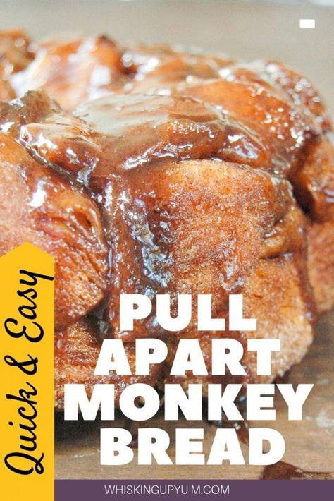 Monkey bread is easier than caramel rolls but more fun! This monkey bread with canned biscuits is quick to make too! | Monkey Bread Easy | Monkey Bread Recipe | Monkey Bread with Canned Biscuits Easy | Monkey Bread Biscuits | Monkey Bread No Yeast | Monkey Bread Recipe Homemade Monkey Bread In 9x13 Pan Biscuits, Cream Cheese Filled Monkey Bread, Chunky Monkey Bread, Monkey Bread With Canned Biscuits And Butterscotch Pudding, Monkey Bread With Hawaiian Rolls, Monkey Bread No Bundt Pan, Monkey Bread 9x13 Pan, Canned Biscuit Monkey Bread, Cinnamon Monkey Bread With Biscuits