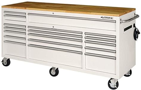 White Tool Chest, Husky Workbench, Ag Classroom, Portable Workbench, Metal Tool Box, White Husky, Mobile Workbench, Tool Bench, Tool Cart