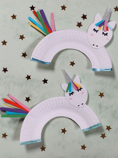 Storytime Crafts, Unicorn Craft, Unicorn Crafts, Daycare Crafts, Plate Crafts, Crafty Kids, Toddler Art, Paper Towel Roll Crafts, Camping Crafts