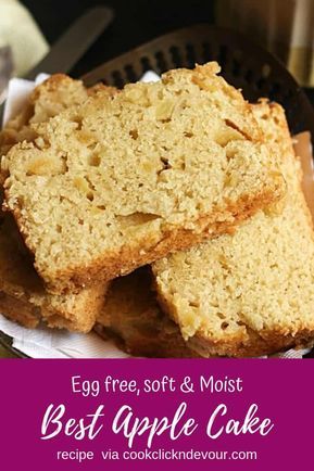 Eggless Apple Desserts, Eggless Apple Cinnamon Cake, Eggless Apple Cake, Eggless Meals, Eggless Apple Cake Recipe, Eggless Cheesecake, Cake Without Eggs, Cinnamon Apple Cake, Baked Recipe