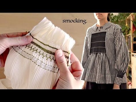 Let's learn English smocking- and recreate a 19th century English work shirt - YouTube English Smocking, Cottage In The Forest, Sewing Couture, Country Lolita, Smocking Tutorial, Charming Cottage, Sewing Things, Ribbon Work, Diy Couture