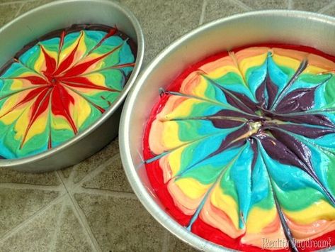 Tye Dye Cake, Hippie Cake, Tie Dye Birthday Party, Pear And Almond Cake, Double Layer Cake, Tie Dye Birthday, Tie Dye Party, Tiny People, Mini Tortillas