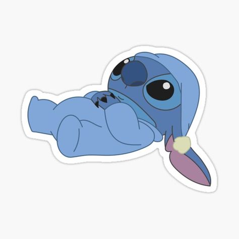 Stitch in Pajamas  Sticker Funny Laptop Stickers, Stickers Cool, Preppy Stickers, Homemade Stickers, Wallpaper Disney, Cute Laptop Stickers, Images Kawaii, Bubble Stickers, Tumblr Stickers