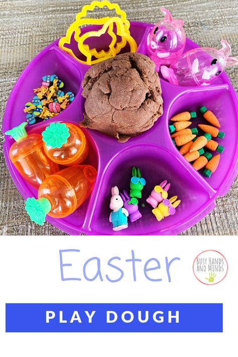 Play Doh Tray, Playdough Trays, Preschool Easter Activities, Easter Preschool Theme, Homeschool Topics, Quiet Bins, Playdough Station, Play Dough Invitation, Easter Activities For Preschool