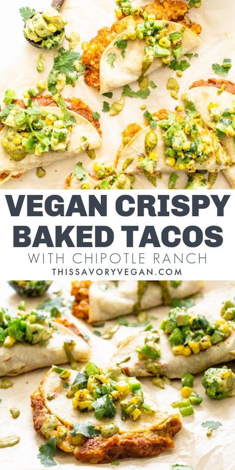 Vegan Loaded Baked Potato, Vegan Potatoes, Vegan Baked Potato, Baked Tacos, Chipotle Ranch, Dinner Vegan, Plantbased Recipes, Seasoned Potatoes, Vegan Mexican Recipes