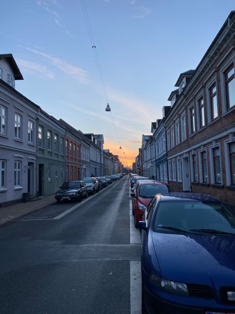 #sunset #city #denmark #odense #sky Denmark Odense, O Town, Sunset City, Denmark, Vision Board, Street View, Quick Saves