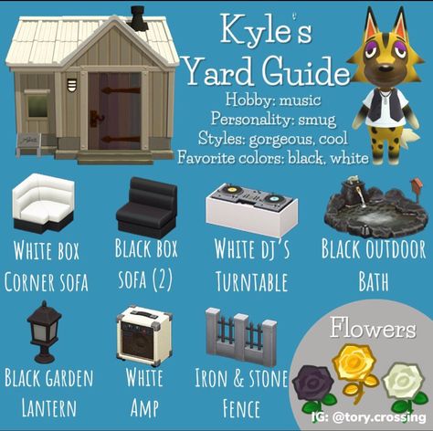 Kyle’s yard guide Raining Meatballs, Animal Crossing Music, Acnh Yard, Ac Ideas, Animal Crossing Fan Art, Animal Crossing Guide, Stone Lantern, Acnh Codes, Animal Crossing Characters