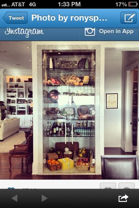 Clear Fridge, Glass Door Fridge, Glass Door Refrigerator, Glass Fridge, Yolanda Foster, Yolanda Hadid, Door Fridge, Diy Kitchen Storage, Celebrity Homes