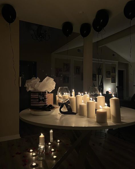 Surprised hubby with a candlelight dinner at home 🕯️ Details of everything is linked in my LTK @shop.ltk & will go in details on stories🤎 S/O to all the brands who collaborated to make this happen 👏🏾🙌🏾 #candlelightdinner #romantic #romanticdinner #dinnerparty #elegantdinnerparty #birthdaysuprise #anniversaryideas #proposalideas #parati Romantic Dinner For Two Candlelight, Romantic Surprise At Home, Candlelight Dinner At Home, Black Home Aesthetic, Pr Unboxing, Car Selfies, Romantic Dinner For Two, Candlelight Dinner, Romantic Surprise