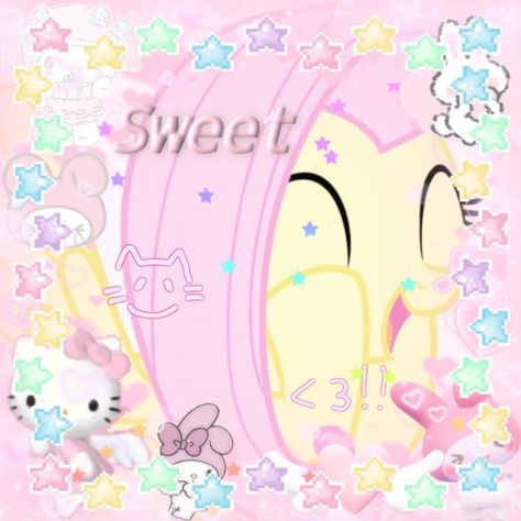 Soft Kawaii Aesthetic, Fluttershy Icon, Fluttershy Mlp, Flutter Shy, Pony O, My Little Pony Wallpaper, My Lil Pony, Edit Aesthetic, Hello Kitty Art