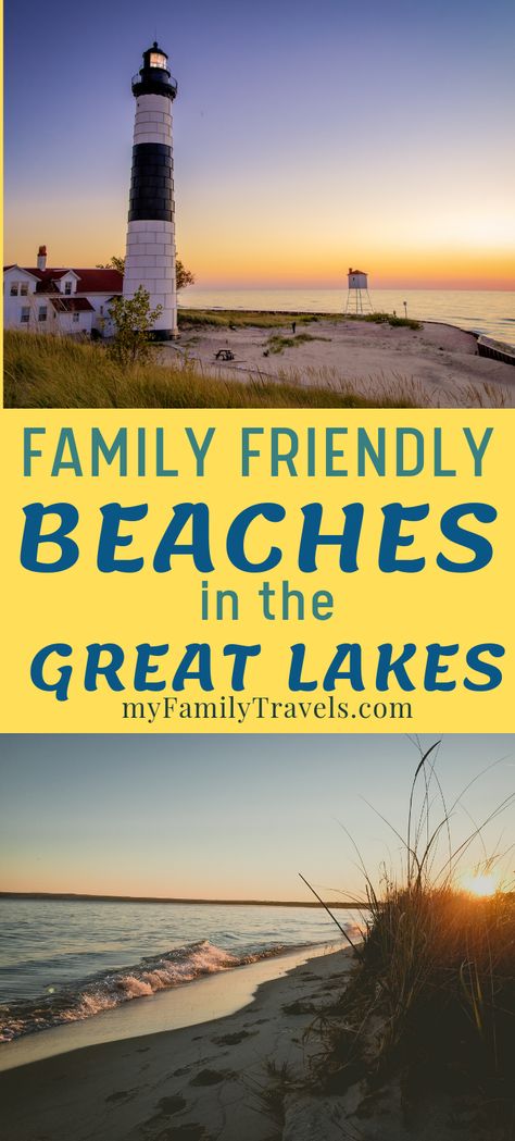 From New York to Wisconsin, the Great Lakes’ shoreline includes hundreds of family beach getaways for watersports, fishing and outdoor adventure. From INndiana Dunes National Lakeshore to Lake Michigan, here are our 5 favorite beaches for families. #midwesttravel #familytravel #lakeshores #midwestbeaches #beaches #outdoorerecreation #michigan #indiana #wisconsin Great Lakes Family Vacation, Wisconsin Family Vacations, Michigan Beach Vacations, Midwest Vacations, Break Ideas, Summer Travel Destinations, Family Vacation Spots, Midwest Travel, Lake Vacation