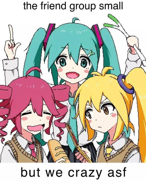 Triple Baka Squad, Triple Baka, Laika Dog, Vocaloid Characters, Friend Group, I Have No Friends, Matching Pfp, Hatsune Miku, Vocaloid