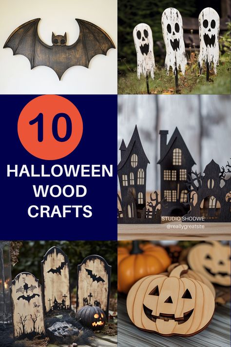 Create unique Halloween wood crafts with these DIY ideas! Perfect for decorating and gifting this spooky season. Don’t miss out—read the full guide now! #HalloweenCrafts #DIYWoodProjects #WoodCraftIdeas #SpookyDecor #HalloweenDIY Halloween Wood Crafts Diy, Halloween Pallet Projects, Wood Crafts Ideas, Pallet Halloween, Halloween Wood Crafts, Halloween Craft, Wood Crafts Diy, Spooky Decor, Unique Halloween