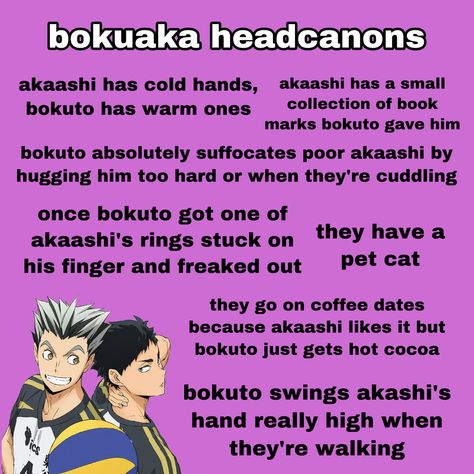 Bokuaka Headcanons, Akaashi Headcanons, Kuroken Headcanons, Haikyu Headcannons, Anime Cereal, Haikyuu Tumblr, Funny Haikyuu, Akaashi X Bokuto, Haikyuu Memes