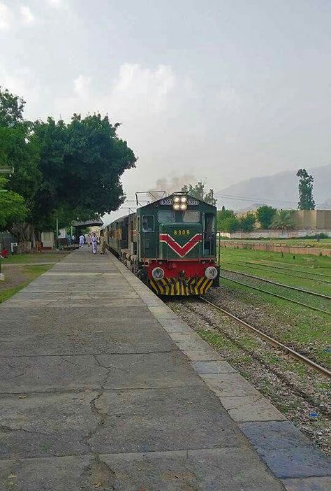 Havelian Railway Station KPK PAKISTAN Iphone Wallpaper Clock, Pakistan Railways, Railway Line, Fashion Design Portfolio, Railway Station, Nature Beauty, Portfolio Design, Pakistan, Train