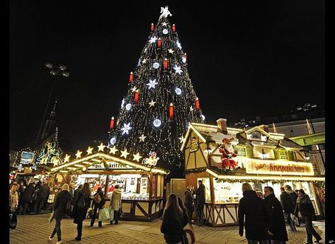 Christmas tree in Dortmund, Germany Germany People, Christmas Market Stall, Christmas In Germany, Dortmund Germany, Big Christmas Tree, Cities In Germany, Christmas Light Displays, Advent Season, Holidays Around The World