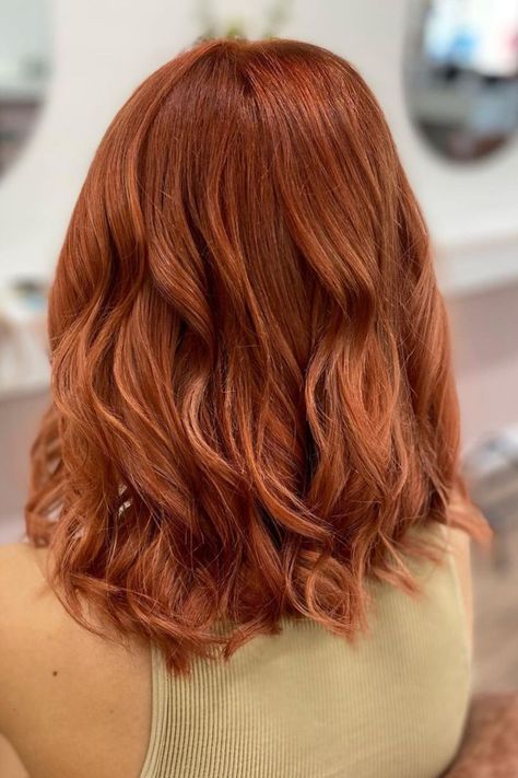 Shoulder Length Copper Hair, Copper Red Hair, Copper Balayage, Hair Color Auburn, Shoulder Length Hair Cuts, Copper Hair, Hair Dye Colors, Hair Color Balayage, Strawberry Blonde